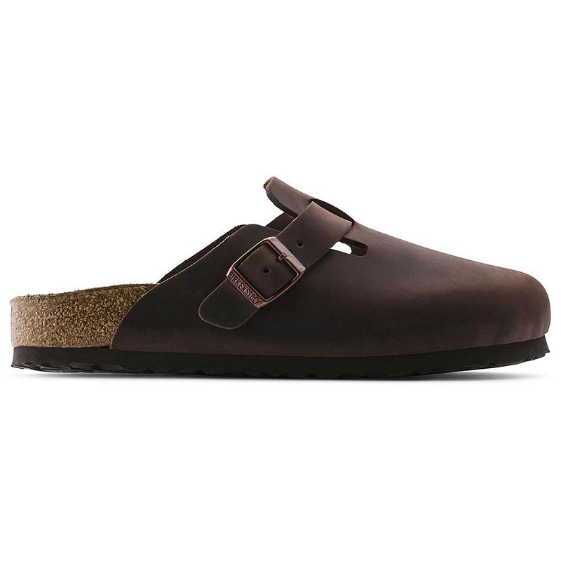 Birkenstock Soft Footbed Oiled Læder Boston Herre Kaffe | DK 200XYU